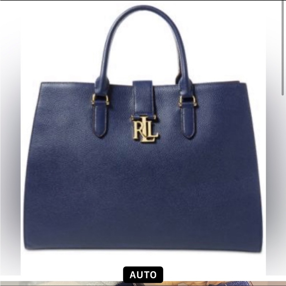 Navy blue Ralph Lauren Tote. Original price:  $275.  Listing price: $175